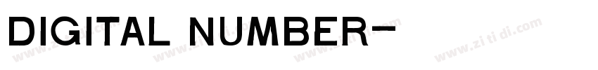 digital number字体转换